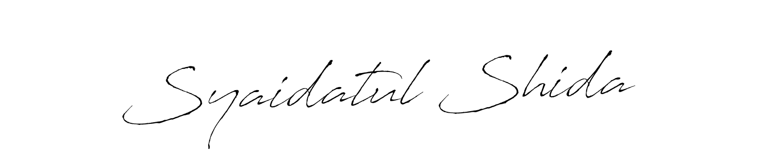 Use a signature maker to create a handwritten signature online. With this signature software, you can design (Antro_Vectra) your own signature for name Syaidatul Shida. Syaidatul Shida signature style 6 images and pictures png