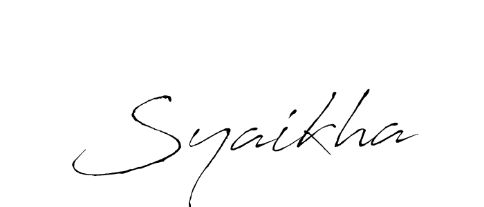 if you are searching for the best signature style for your name Syaikha. so please give up your signature search. here we have designed multiple signature styles  using Antro_Vectra. Syaikha signature style 6 images and pictures png