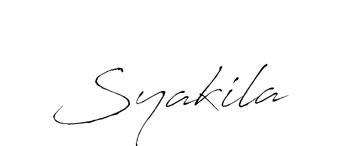 Make a beautiful signature design for name Syakila. Use this online signature maker to create a handwritten signature for free. Syakila signature style 6 images and pictures png