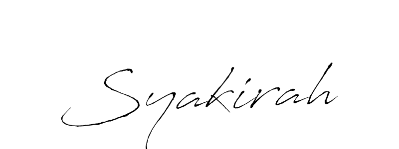 Make a beautiful signature design for name Syakirah. With this signature (Antro_Vectra) style, you can create a handwritten signature for free. Syakirah signature style 6 images and pictures png