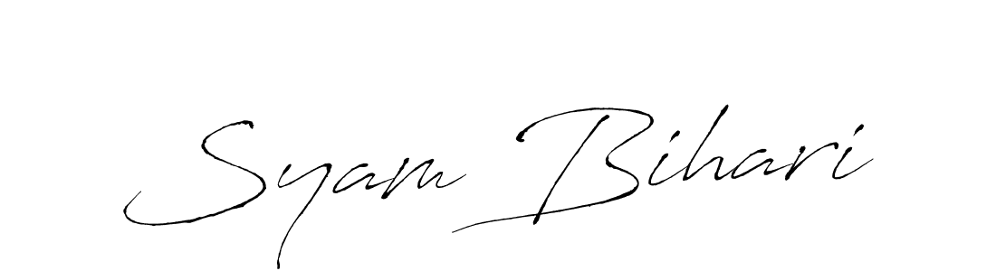 It looks lik you need a new signature style for name Syam Bihari. Design unique handwritten (Antro_Vectra) signature with our free signature maker in just a few clicks. Syam Bihari signature style 6 images and pictures png