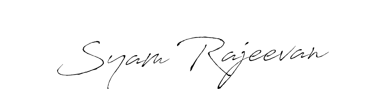 Antro_Vectra is a professional signature style that is perfect for those who want to add a touch of class to their signature. It is also a great choice for those who want to make their signature more unique. Get Syam Rajeevan name to fancy signature for free. Syam Rajeevan signature style 6 images and pictures png