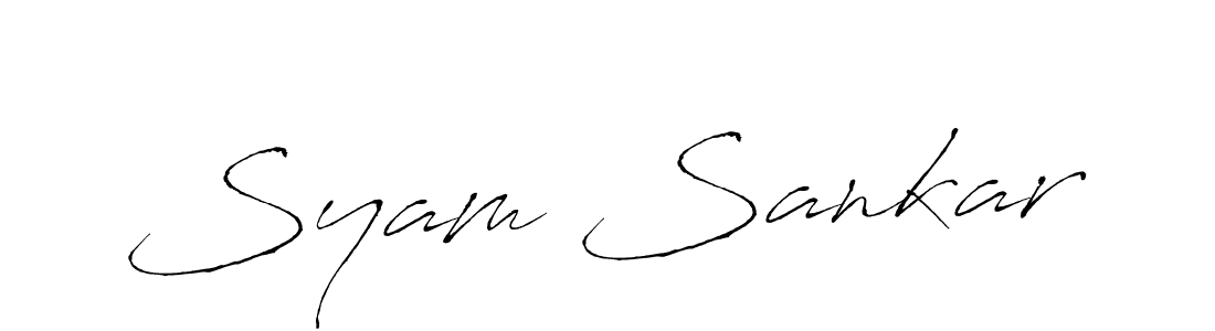 Syam Sankar stylish signature style. Best Handwritten Sign (Antro_Vectra) for my name. Handwritten Signature Collection Ideas for my name Syam Sankar. Syam Sankar signature style 6 images and pictures png