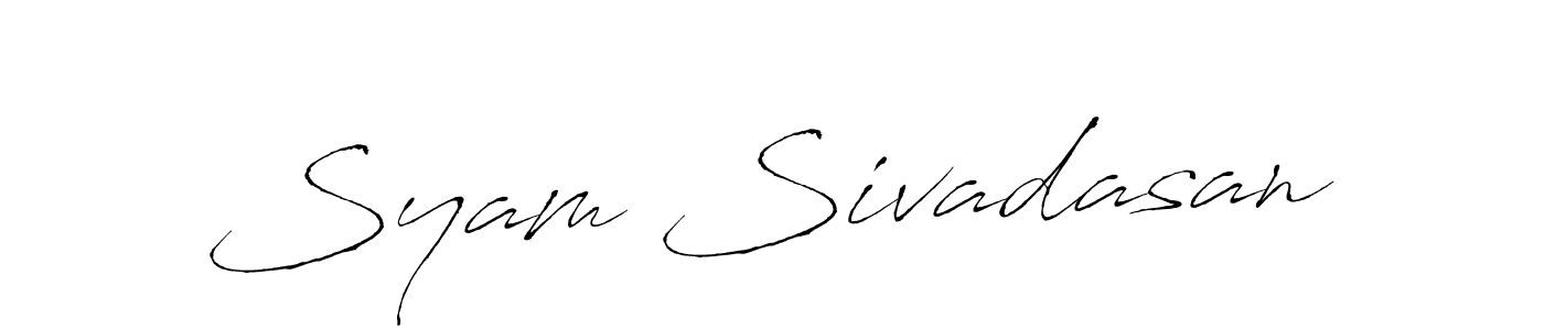 Make a short Syam Sivadasan signature style. Manage your documents anywhere anytime using Antro_Vectra. Create and add eSignatures, submit forms, share and send files easily. Syam Sivadasan signature style 6 images and pictures png