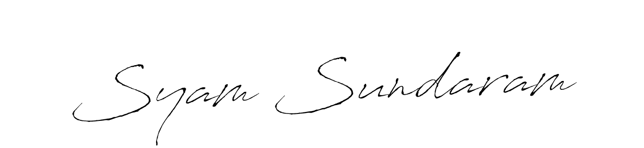 It looks lik you need a new signature style for name Syam Sundaram. Design unique handwritten (Antro_Vectra) signature with our free signature maker in just a few clicks. Syam Sundaram signature style 6 images and pictures png