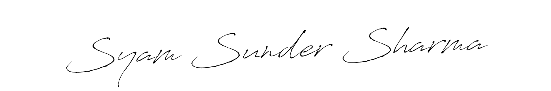 Make a beautiful signature design for name Syam Sunder Sharma. With this signature (Antro_Vectra) style, you can create a handwritten signature for free. Syam Sunder Sharma signature style 6 images and pictures png