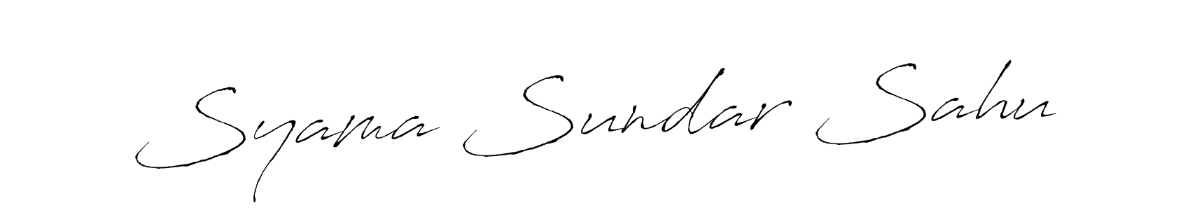 Design your own signature with our free online signature maker. With this signature software, you can create a handwritten (Antro_Vectra) signature for name Syama Sundar Sahu. Syama Sundar Sahu signature style 6 images and pictures png