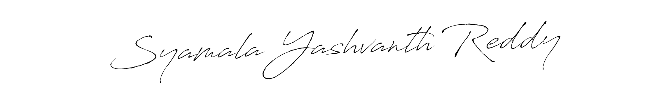 Create a beautiful signature design for name Syamala Yashvanth Reddy. With this signature (Antro_Vectra) fonts, you can make a handwritten signature for free. Syamala Yashvanth Reddy signature style 6 images and pictures png