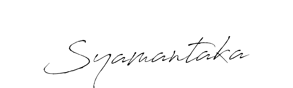 if you are searching for the best signature style for your name Syamantaka. so please give up your signature search. here we have designed multiple signature styles  using Antro_Vectra. Syamantaka signature style 6 images and pictures png