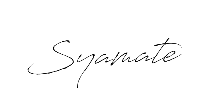 The best way (Antro_Vectra) to make a short signature is to pick only two or three words in your name. The name Syamate include a total of six letters. For converting this name. Syamate signature style 6 images and pictures png