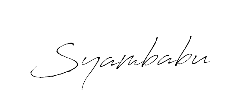 You should practise on your own different ways (Antro_Vectra) to write your name (Syambabu) in signature. don't let someone else do it for you. Syambabu signature style 6 images and pictures png