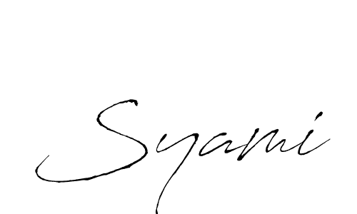 It looks lik you need a new signature style for name Syami. Design unique handwritten (Antro_Vectra) signature with our free signature maker in just a few clicks. Syami signature style 6 images and pictures png