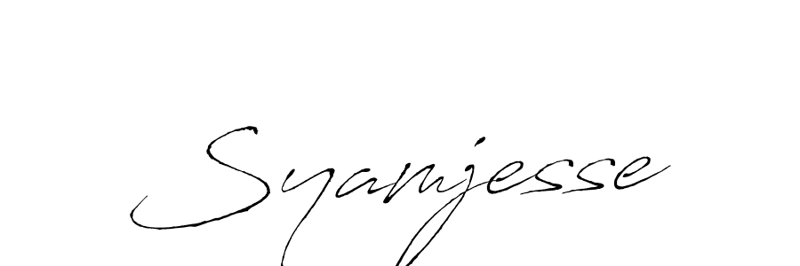 How to make Syamjesse name signature. Use Antro_Vectra style for creating short signs online. This is the latest handwritten sign. Syamjesse signature style 6 images and pictures png