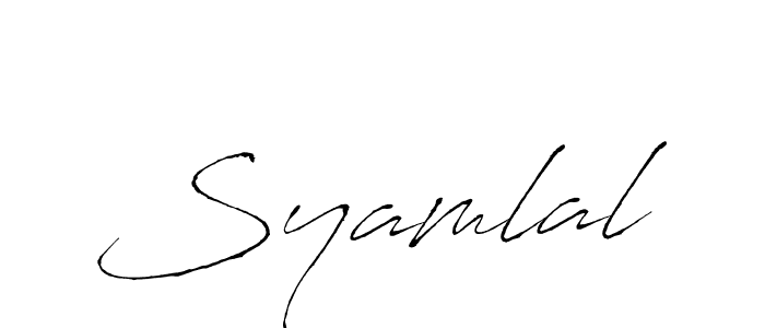 Use a signature maker to create a handwritten signature online. With this signature software, you can design (Antro_Vectra) your own signature for name Syamlal. Syamlal signature style 6 images and pictures png