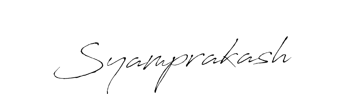 How to make Syamprakash name signature. Use Antro_Vectra style for creating short signs online. This is the latest handwritten sign. Syamprakash signature style 6 images and pictures png