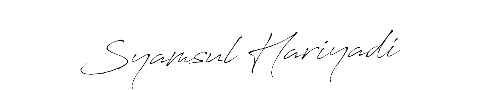 Also we have Syamsul Hariyadi name is the best signature style. Create professional handwritten signature collection using Antro_Vectra autograph style. Syamsul Hariyadi signature style 6 images and pictures png