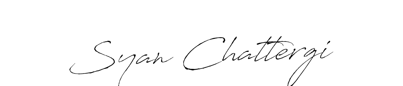 Design your own signature with our free online signature maker. With this signature software, you can create a handwritten (Antro_Vectra) signature for name Syan Chattergi. Syan Chattergi signature style 6 images and pictures png