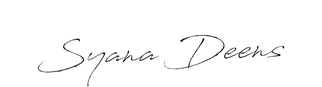 It looks lik you need a new signature style for name Syana Deens. Design unique handwritten (Antro_Vectra) signature with our free signature maker in just a few clicks. Syana Deens signature style 6 images and pictures png