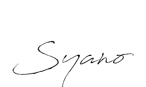 Antro_Vectra is a professional signature style that is perfect for those who want to add a touch of class to their signature. It is also a great choice for those who want to make their signature more unique. Get Syano name to fancy signature for free. Syano signature style 6 images and pictures png