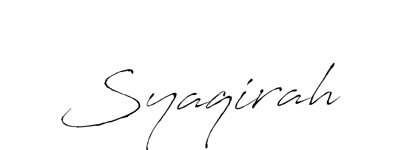 How to make Syaqirah signature? Antro_Vectra is a professional autograph style. Create handwritten signature for Syaqirah name. Syaqirah signature style 6 images and pictures png