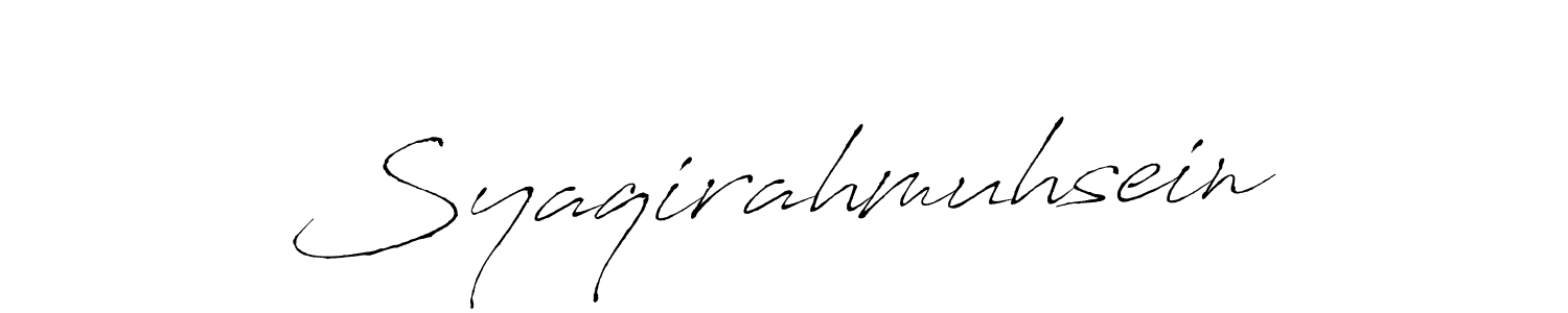 Use a signature maker to create a handwritten signature online. With this signature software, you can design (Antro_Vectra) your own signature for name Syaqirahmuhsein. Syaqirahmuhsein signature style 6 images and pictures png