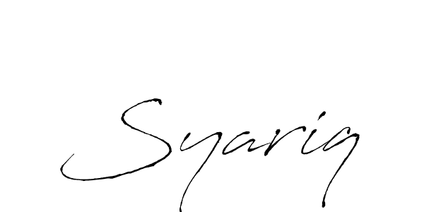 Similarly Antro_Vectra is the best handwritten signature design. Signature creator online .You can use it as an online autograph creator for name Syariq. Syariq signature style 6 images and pictures png