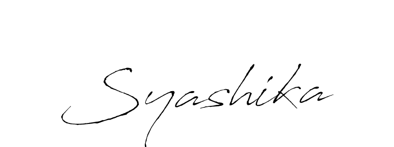 Syashika stylish signature style. Best Handwritten Sign (Antro_Vectra) for my name. Handwritten Signature Collection Ideas for my name Syashika. Syashika signature style 6 images and pictures png