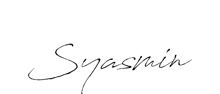 Syasmin stylish signature style. Best Handwritten Sign (Antro_Vectra) for my name. Handwritten Signature Collection Ideas for my name Syasmin. Syasmin signature style 6 images and pictures png