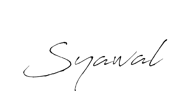 Make a beautiful signature design for name Syawal. With this signature (Antro_Vectra) style, you can create a handwritten signature for free. Syawal signature style 6 images and pictures png