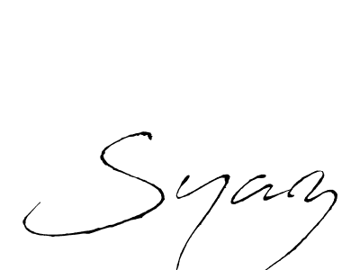 if you are searching for the best signature style for your name Syaz. so please give up your signature search. here we have designed multiple signature styles  using Antro_Vectra. Syaz signature style 6 images and pictures png