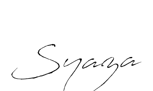Also we have Syaza name is the best signature style. Create professional handwritten signature collection using Antro_Vectra autograph style. Syaza signature style 6 images and pictures png