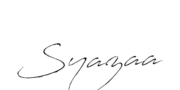 Syazaa stylish signature style. Best Handwritten Sign (Antro_Vectra) for my name. Handwritten Signature Collection Ideas for my name Syazaa. Syazaa signature style 6 images and pictures png