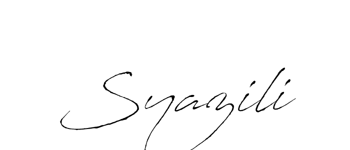 Syazili stylish signature style. Best Handwritten Sign (Antro_Vectra) for my name. Handwritten Signature Collection Ideas for my name Syazili. Syazili signature style 6 images and pictures png