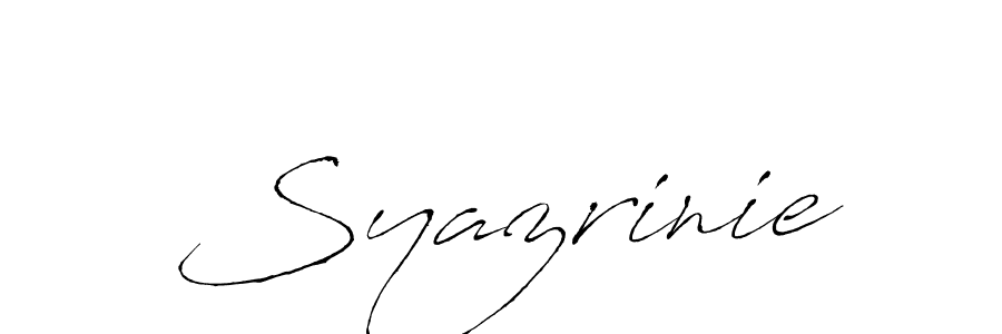 How to make Syazrinie name signature. Use Antro_Vectra style for creating short signs online. This is the latest handwritten sign. Syazrinie signature style 6 images and pictures png