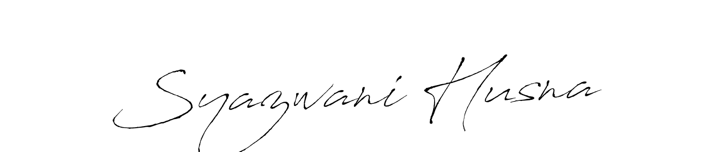 Also we have Syazwani Husna name is the best signature style. Create professional handwritten signature collection using Antro_Vectra autograph style. Syazwani Husna signature style 6 images and pictures png