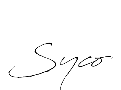 Use a signature maker to create a handwritten signature online. With this signature software, you can design (Antro_Vectra) your own signature for name Syco. Syco signature style 6 images and pictures png