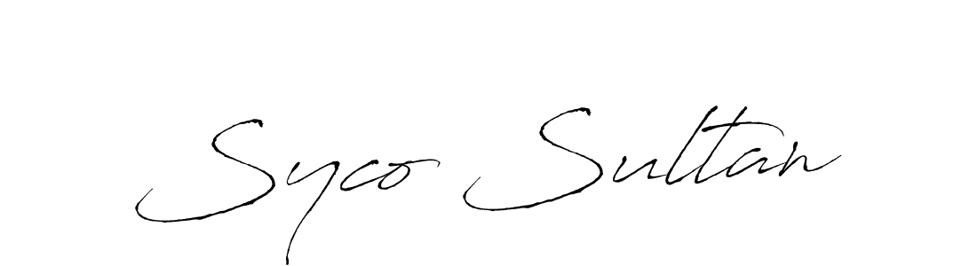 Design your own signature with our free online signature maker. With this signature software, you can create a handwritten (Antro_Vectra) signature for name Syco Sultan. Syco Sultan signature style 6 images and pictures png