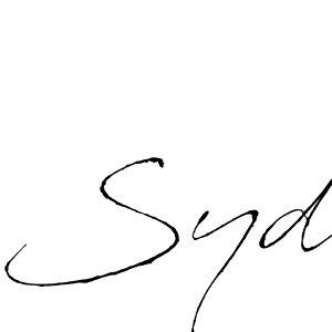 Use a signature maker to create a handwritten signature online. With this signature software, you can design (Antro_Vectra) your own signature for name Syd. Syd signature style 6 images and pictures png