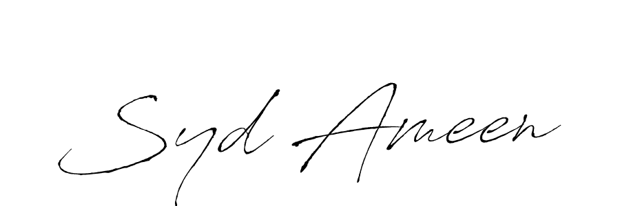Design your own signature with our free online signature maker. With this signature software, you can create a handwritten (Antro_Vectra) signature for name Syd Ameen. Syd Ameen signature style 6 images and pictures png