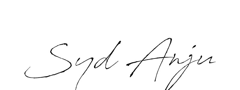 You should practise on your own different ways (Antro_Vectra) to write your name (Syd Anju) in signature. don't let someone else do it for you. Syd Anju signature style 6 images and pictures png