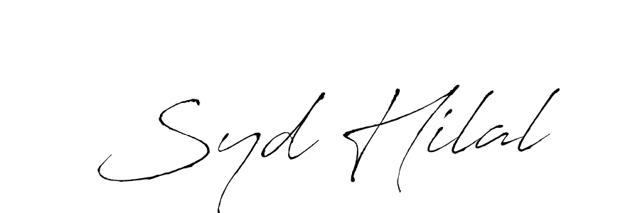 Similarly Antro_Vectra is the best handwritten signature design. Signature creator online .You can use it as an online autograph creator for name Syd Hilal. Syd Hilal signature style 6 images and pictures png