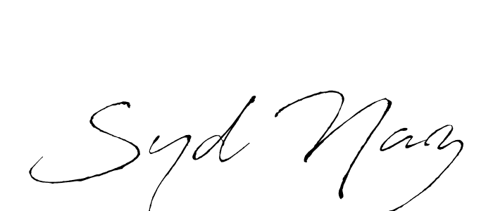 Create a beautiful signature design for name Syd Naz. With this signature (Antro_Vectra) fonts, you can make a handwritten signature for free. Syd Naz signature style 6 images and pictures png