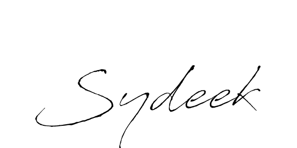 Design your own signature with our free online signature maker. With this signature software, you can create a handwritten (Antro_Vectra) signature for name Sydeek. Sydeek signature style 6 images and pictures png