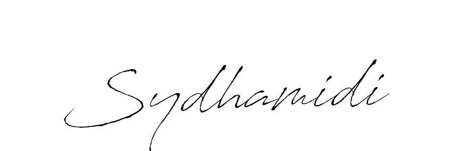 How to make Sydhamidi name signature. Use Antro_Vectra style for creating short signs online. This is the latest handwritten sign. Sydhamidi signature style 6 images and pictures png
