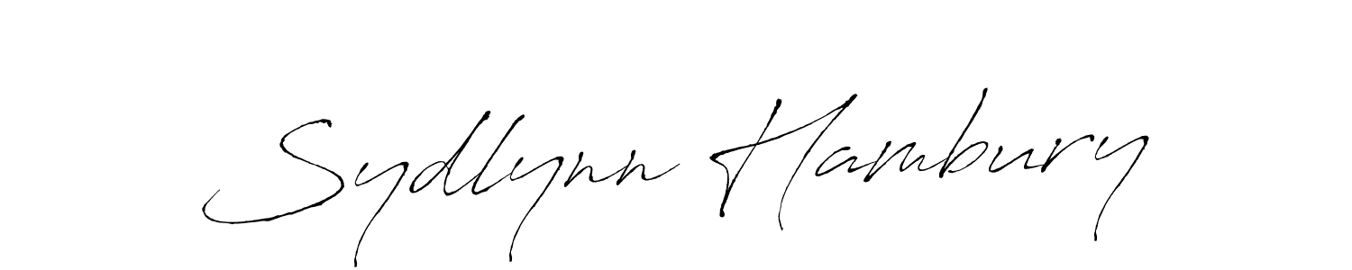 How to make Sydlynn Hambury name signature. Use Antro_Vectra style for creating short signs online. This is the latest handwritten sign. Sydlynn Hambury signature style 6 images and pictures png