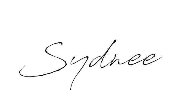 How to make Sydnee name signature. Use Antro_Vectra style for creating short signs online. This is the latest handwritten sign. Sydnee signature style 6 images and pictures png