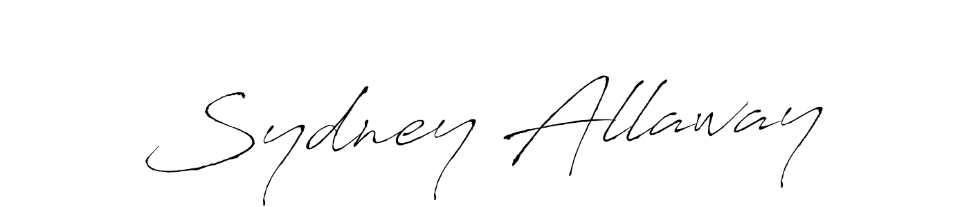 Sydney Allaway stylish signature style. Best Handwritten Sign (Antro_Vectra) for my name. Handwritten Signature Collection Ideas for my name Sydney Allaway. Sydney Allaway signature style 6 images and pictures png