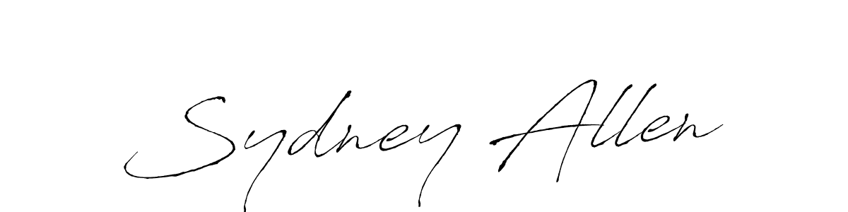 How to make Sydney Allen signature? Antro_Vectra is a professional autograph style. Create handwritten signature for Sydney Allen name. Sydney Allen signature style 6 images and pictures png