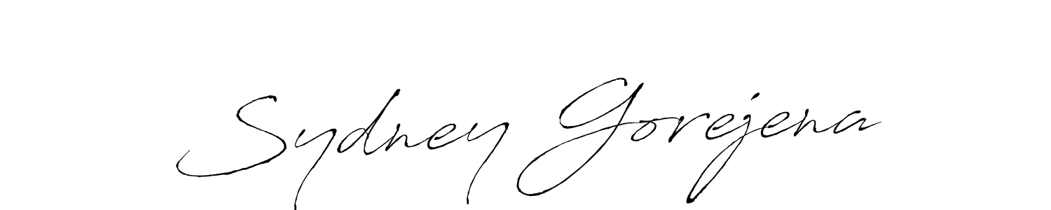 You should practise on your own different ways (Antro_Vectra) to write your name (Sydney Gorejena) in signature. don't let someone else do it for you. Sydney Gorejena signature style 6 images and pictures png