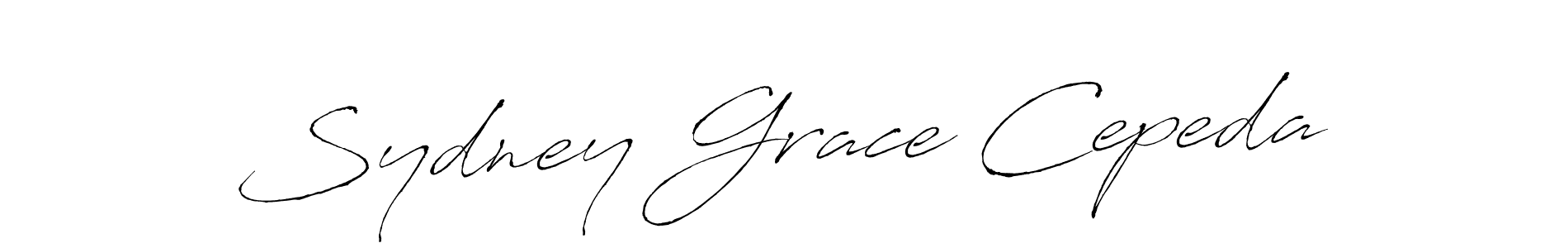 if you are searching for the best signature style for your name Sydney Grace Cepeda. so please give up your signature search. here we have designed multiple signature styles  using Antro_Vectra. Sydney Grace Cepeda signature style 6 images and pictures png